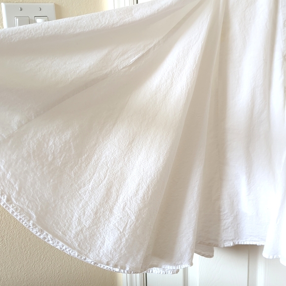 Chelsea & Theodore Flowy Sleeveless Button Front A-Line Midi Dress White Large - Picture 11 of 14